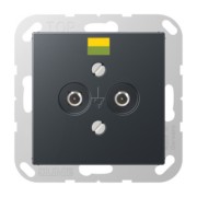 Potenzialausgl.-Steckdose anthrazit matt A 565-2 BF ANM 