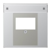 Abdeckung Schriftfeld alu für TAE-Dose AL 2969 T NA 