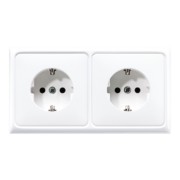 KK-SCHUKO-Steckdose 2-fach 16A 250V CD 522 BF WW 