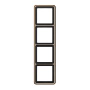 Rahmen 4-fach gold brz waage/senkrecht CD 584 GB 