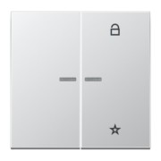 eNet Funk-Steuertaste 2fach, Serie LS, alu FM AL 1701 