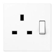 Abschaltbare Steckdose aws 13A 250V 2-pol.u.E LS 3171 WW 