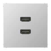 Multimedia-Anschluss alu 2 x HDMI m.Tragring MA AL 1133 