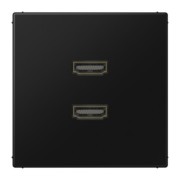 Multimedia-Anschluss sw 2 x HDMI m.Tragring MA LS 1133 