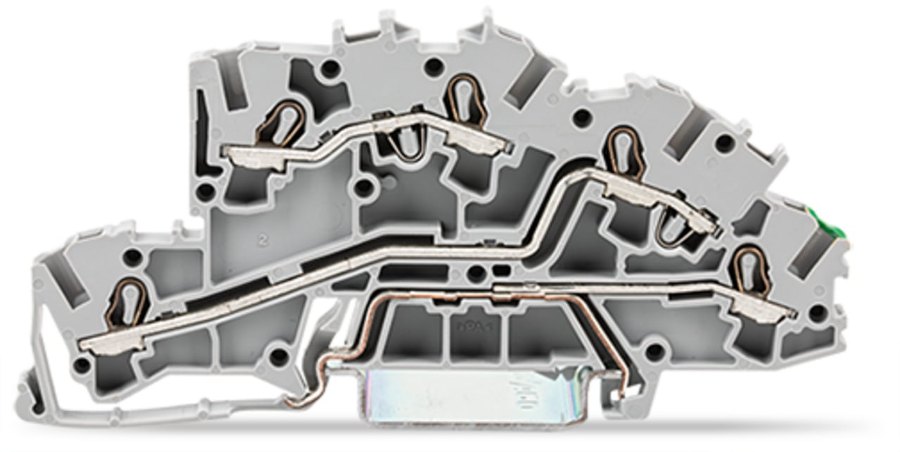 Installationsetagenklemme 4mm² L/L/PE grau 2003-7645 