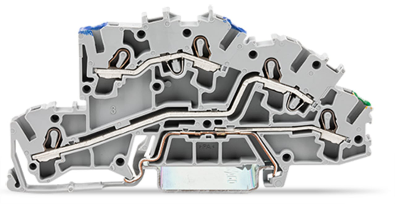 Installationsetagenklemme 2,5mm² N/L/PE grau 2003-7646 