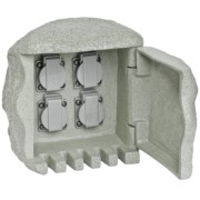 Gartenenergieverteiler Steinform 4-fach 230 418 