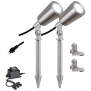 P-LED Spot 2-fl. eds IP68 12V 7W 3000K PC680601-2 