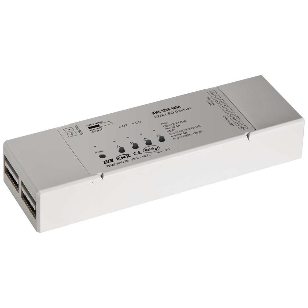 KNX-Dimmer Unicolor 4x5A 240-720W KNX1236-4x5A 