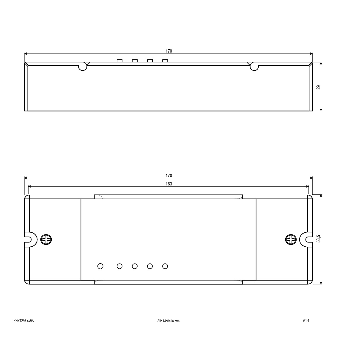 KNX-Dimmer Unicolor 4x5A 240-720W KNX1236-4x5A 