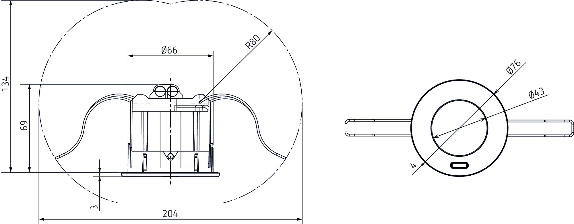 Präsenzmelder f. Deckenmontage PlanoSpot360KNXDE WH 