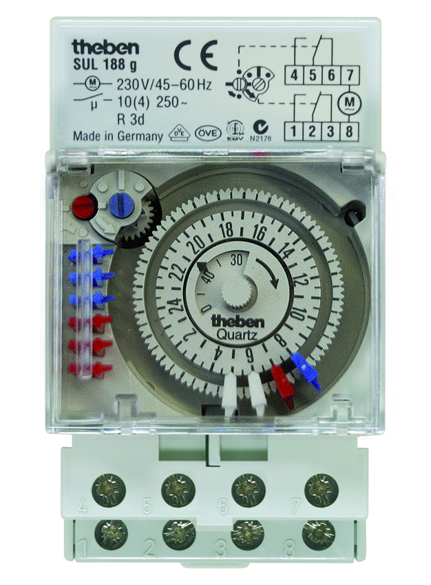 Quarzschaltuhr 2W, Tag SUL 188g 