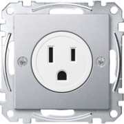 Steckdosen-Einsatz alu USA 15A MEG2151-0460 