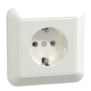 SCHUKO-Steckdose pws/gl volle Abdeckplatte MEG2300-1019 