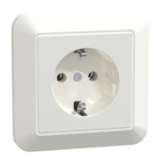 SCHUKO-Steckdose pws/gl volle Abdeckplatte MEG2301-1019 