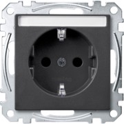 SCHUKO-Steckdose anth mit Schriftfeld MEG2302-0414 