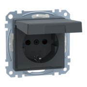 SCHUKO-Steckdose anth Klappdeckel MEG2310-0414 