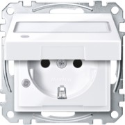 SCHUKO-Steckdose aws/gl Klappd.Li.Schrift. MEG2313-0325 