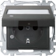 SCHUKO-Steckdose anth Klappd.Li.Schrift. MEG2313-0414 