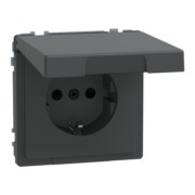 SCHUKO-Steckdose anth mit Klappdeckel MEG2314-6034 