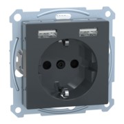 SCHUKO-Steckdose m.USB Ladegerät anth MEG2366-0414 