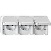 SCHUKO-Dreifach-Steckdose polarweiß MEG2390-8019 