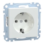 SCHUKO-Steckdose aws/gl Schraub-Liftklemme MEG2401-0325 