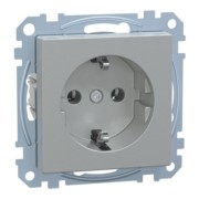 SCHUKO-Steckdose alu Schraub-Liftklemme MEG2401-0460 