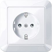 SCHUKO-Steckdose aws/gl volle Abdeckplatte MEG2401-1025 