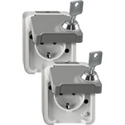 SCHUKO-Steckdose lichtgrau MEG2418-8029 