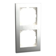 Decor-Rahmen 2-fach Edelstahl/aluminium MEG4020-3646 