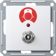 Ruftaster pws/gl mit Sys.Steckdose MEG4847-0319 