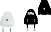 Euroflachstecker sw, m.Schraubanschl. 900.002 