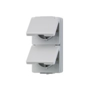 SCHUKO-Steckdose 2-fach 16A 250V senkr. 622 W 