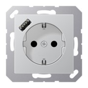 SCHUKO Steckdose mit USB Typ A 1520-18 AL 