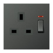 Abschaltbare Steckdose ant 13A 250V 2-pol.u.E AL 3171 KO AN 