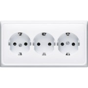 KK-SCHUKO-Steckdose 3-fach 16A 250V CD 523 WW 