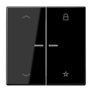 eNet Funk-Steuertaste Symbol Pfeil,schwarz FM LS 1701 P SW 