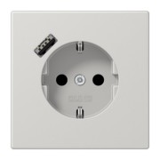 SCHUKO Steckdose mit USB Typ A LS 1520-18 LG 