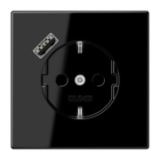 SCHUKO Steckdose mit USB Typ A LS 1520-18 SW 