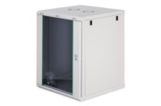 DIGITUS Wandschrank mit Glastür 16HE 600x600 grau DN-19 16U-6/6-EC 