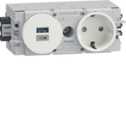 Steckdose 1-fach m.USB-Charger A+C15W GS16009016 