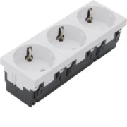 Schuko-Steckdose Mosaik 3-fach 45x135 ESR333 ws 