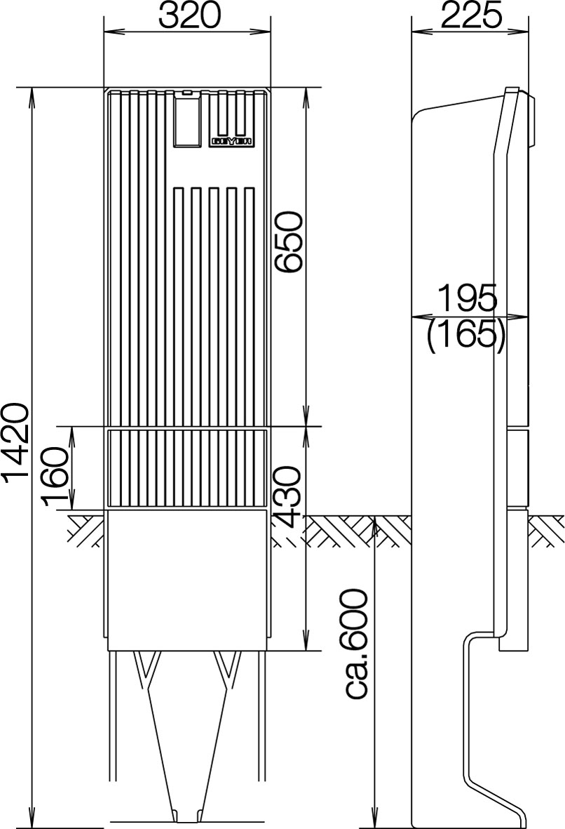 Anschlusssäule FB1 BH4 m.Montagpla. SL142P 