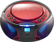 LENCO UKW-Radio CD/MP3 tragbar USB,BT SCD-550 red 