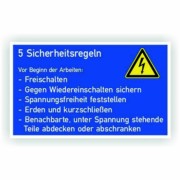 GS 5 Sicherheitsregeln Gr. 200x120x1 182746 