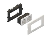 HKL Zweifachsteckdoseneinheit weiss KES-2.3.3 