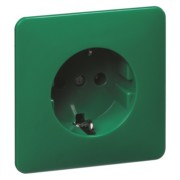 Steckdose SCHUKO, grün KD, Beschrif., Licht D 80.6611 GLK NA GN 