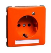 Steckdose SCHUKO, orange Beschriftungsfeld D 80.6511.33 SI NA 