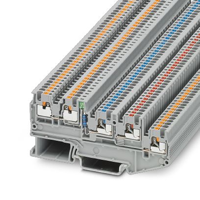 Initiatoren-/Aktorenklemme 0,14-1,5qmm, grau PTIO1,5/S/4-LED 24GN 